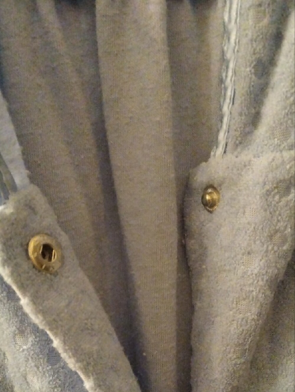 Light Blue Women's Button-Front Robe with Pockets - Picture 7 of 12